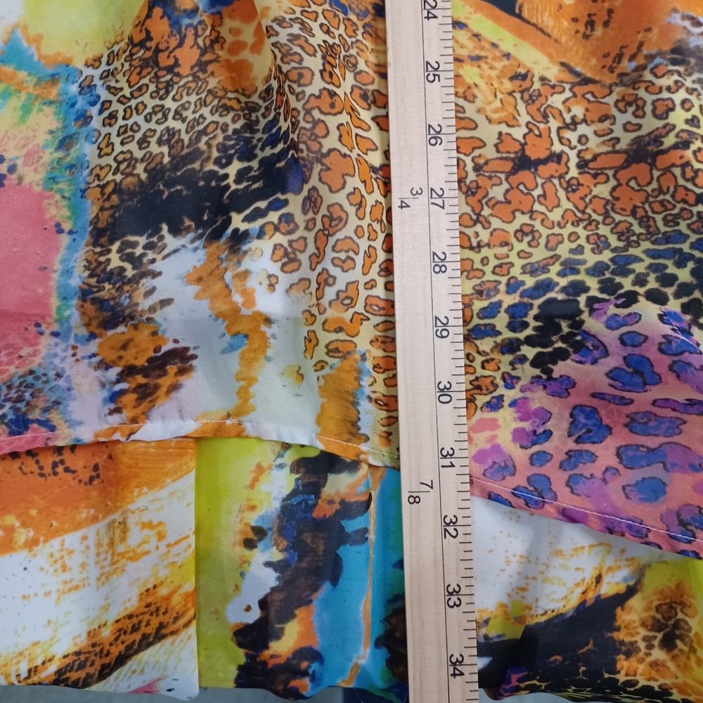 Women's Dots Colorful Animal Print Mix Sheer w/Lining Midi Tube Top Dress Size M - Picture 8 of 12